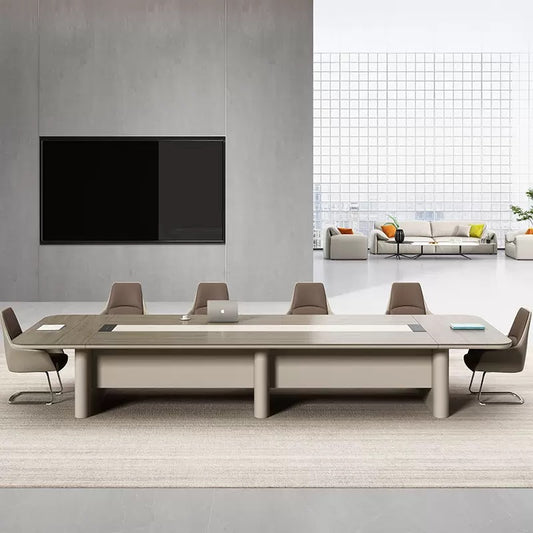 Modern Minimalist Office Conference Table - Large Meeting & Training Desk for Office Boardroom-HUB202