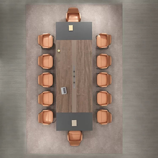 Modern Minimalist Office Conference Table - Large Meeting & Training Desk for Office Boardroom-HUB203