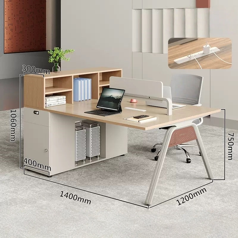 Office Employee Desk - Workstation Desk for Staff, Multiple Seating Office Furniture Set-HYB602