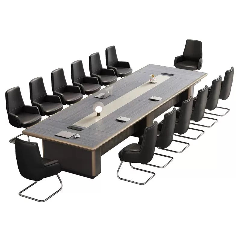 Modern Minimalist Office Conference Table - Large Meeting & Training Desk for Office Boardroom-HUB206