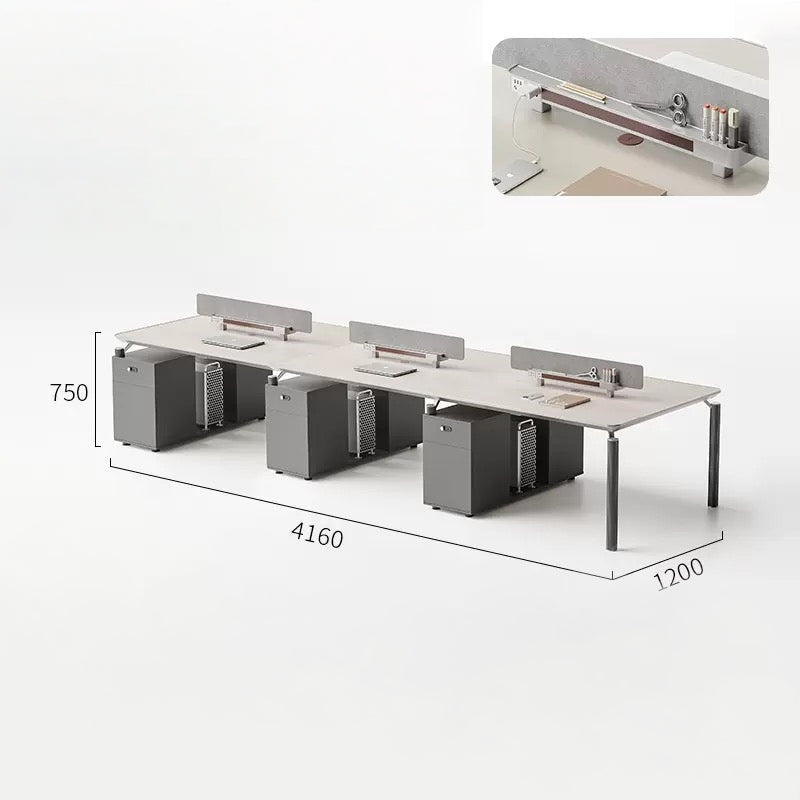 Office Employee Desk - Workstation Desk for Staff, Multiple Seating Office Furniture Set-HYB608