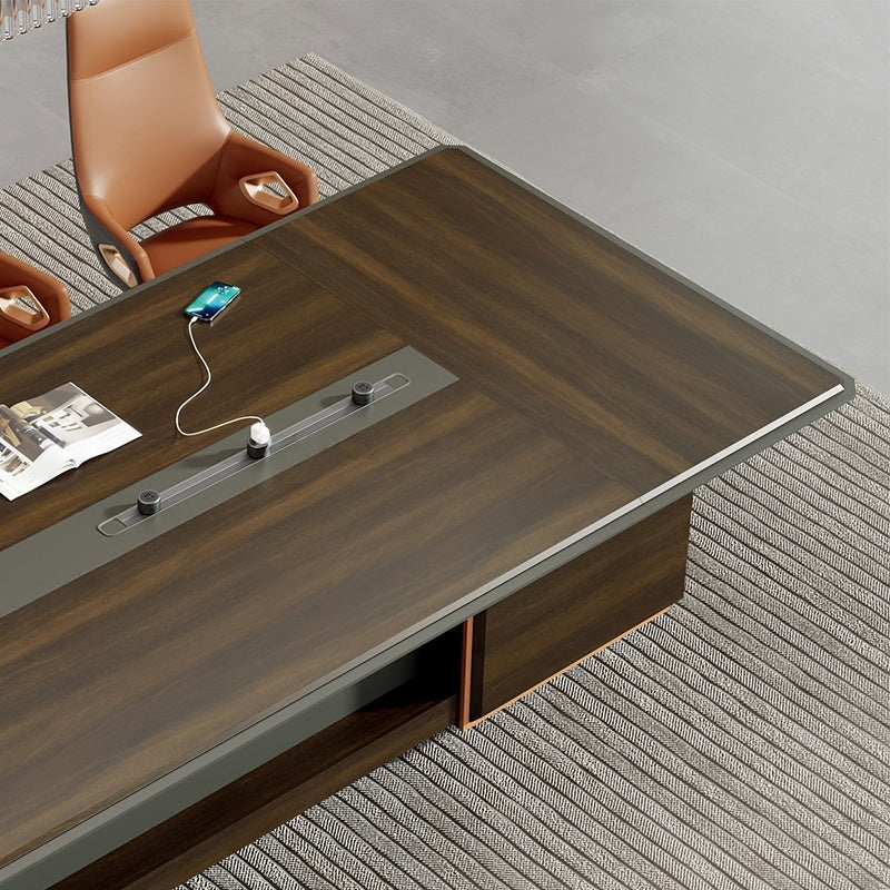 Luxury Free Socket Combination of Large Conference Table with Chairs Set 4 Management Box-16-H3530