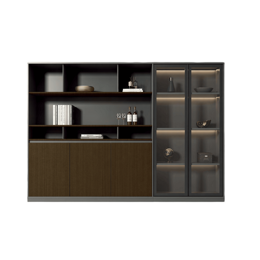 Factory Furniture Cabinet Office Creative Office Storage Cabinet Manufacturing Home Office Wooden Book Cabinet-35-S6220