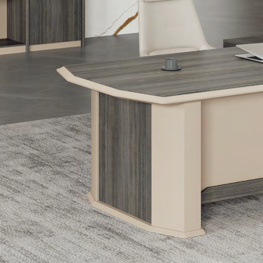 Modern Large Computer Manager/Boss/CEO Desk with Drawer Storage Wooden Commercial Furniture Office Table L-Shaped Desk-05-9124