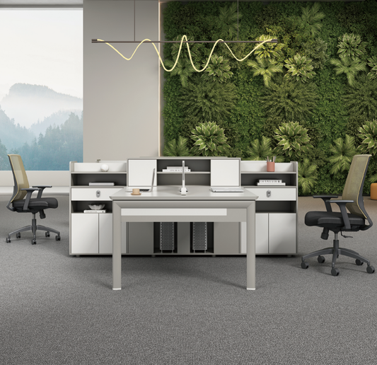 Employee Desk with Storage Cabinet | Office Workstation Manufacturer-12-Z0416