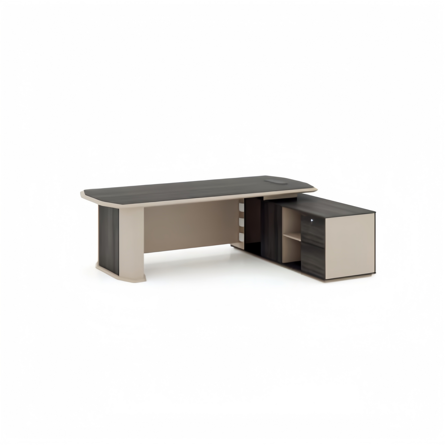 Modern Large Computer Manager/Boss/CEO Desk with Drawer Storage Wooden Commercial Furniture Office Table L-Shaped Desk-05-9124