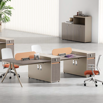 Linkable Staff Desk | Modular Straight Table, Freely Combined Team Workstation-18-Z2421