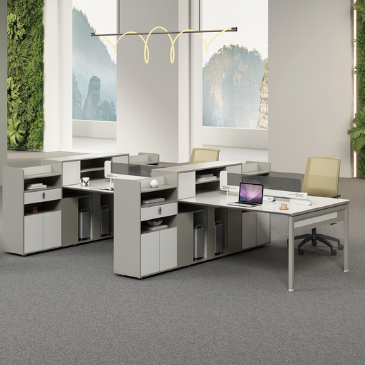 Employee Desk with Storage Cabinet | Office Workstation Manufacturer-12-Z0416