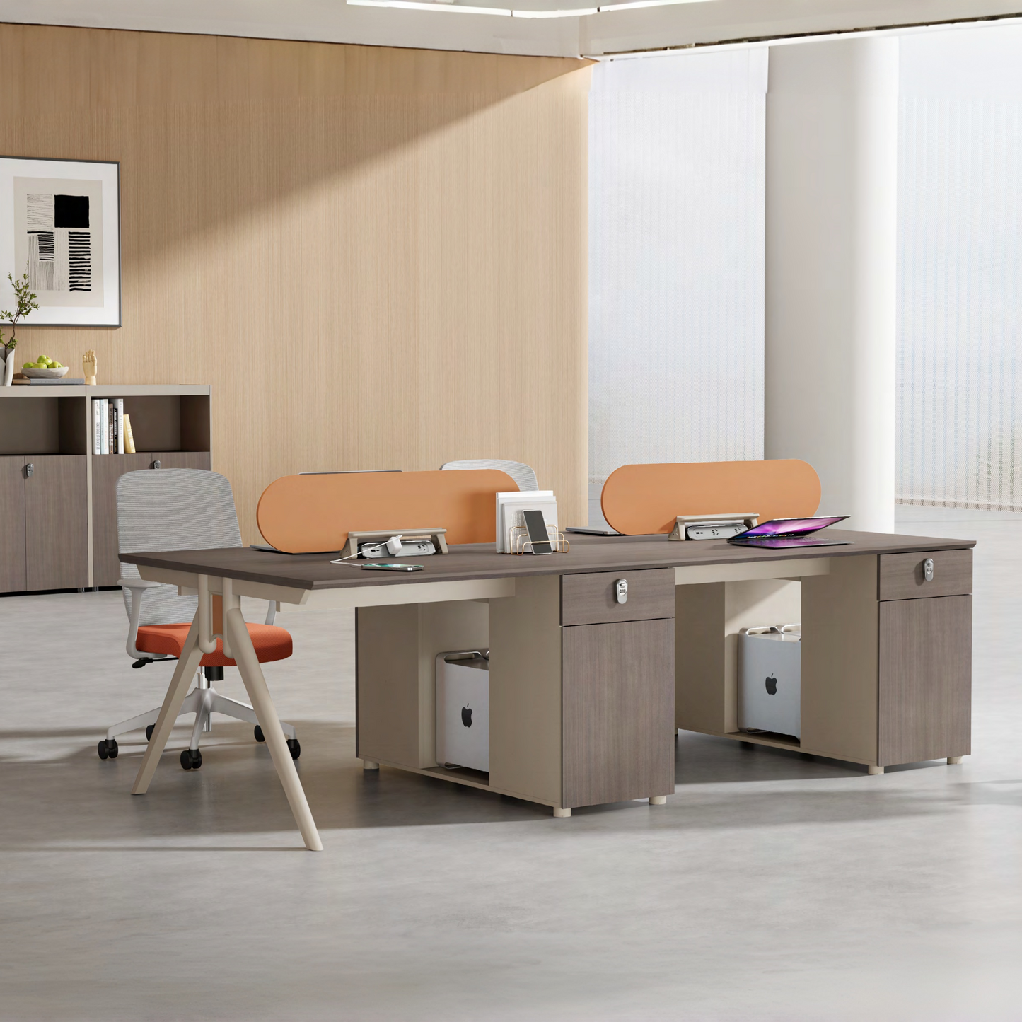Under-Desk Drawer Staff Desk | Space-Saving Storage, Standard Employee Workstation-18-Z2421