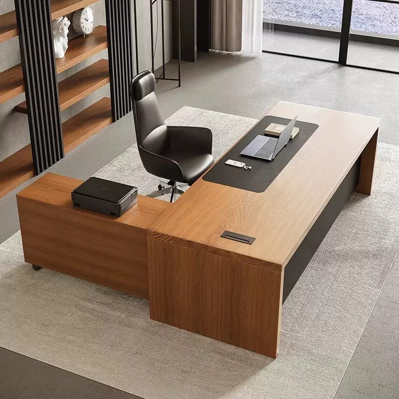 Modern Minimalist Solid Wood Executive Desk for Boss, CEO & Manager - Premium Office Furniture-HZB201