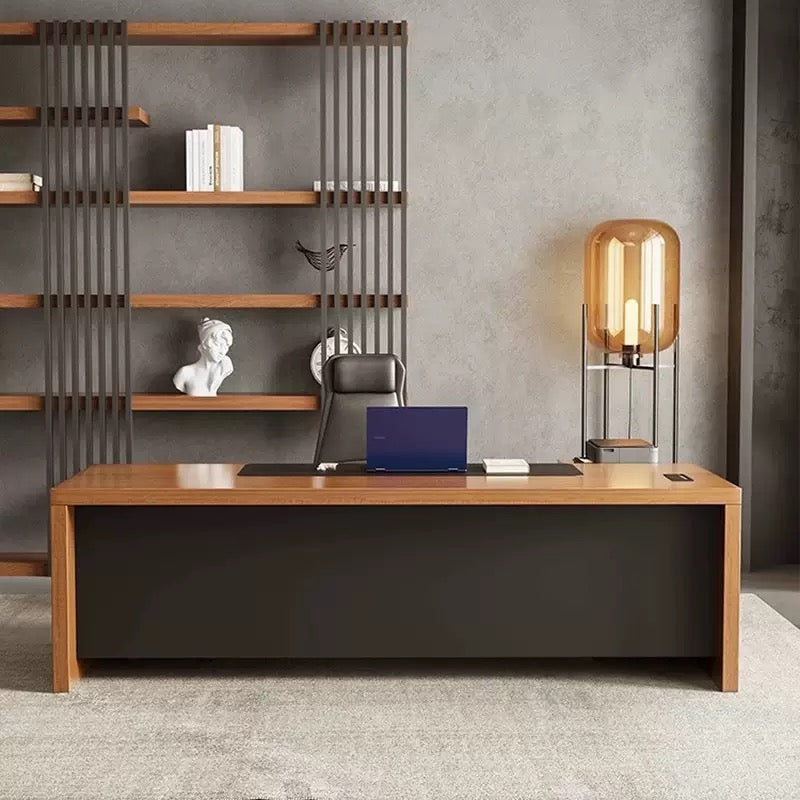 Modern Minimalist Solid Wood Executive Desk for Boss, CEO & Manager - Premium Office Furniture-HZB201