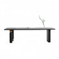 Black Modern Minimalist Solid Wood Desk - Designer Meeting & Conference Table, Rectangle Office Desk-HUB201