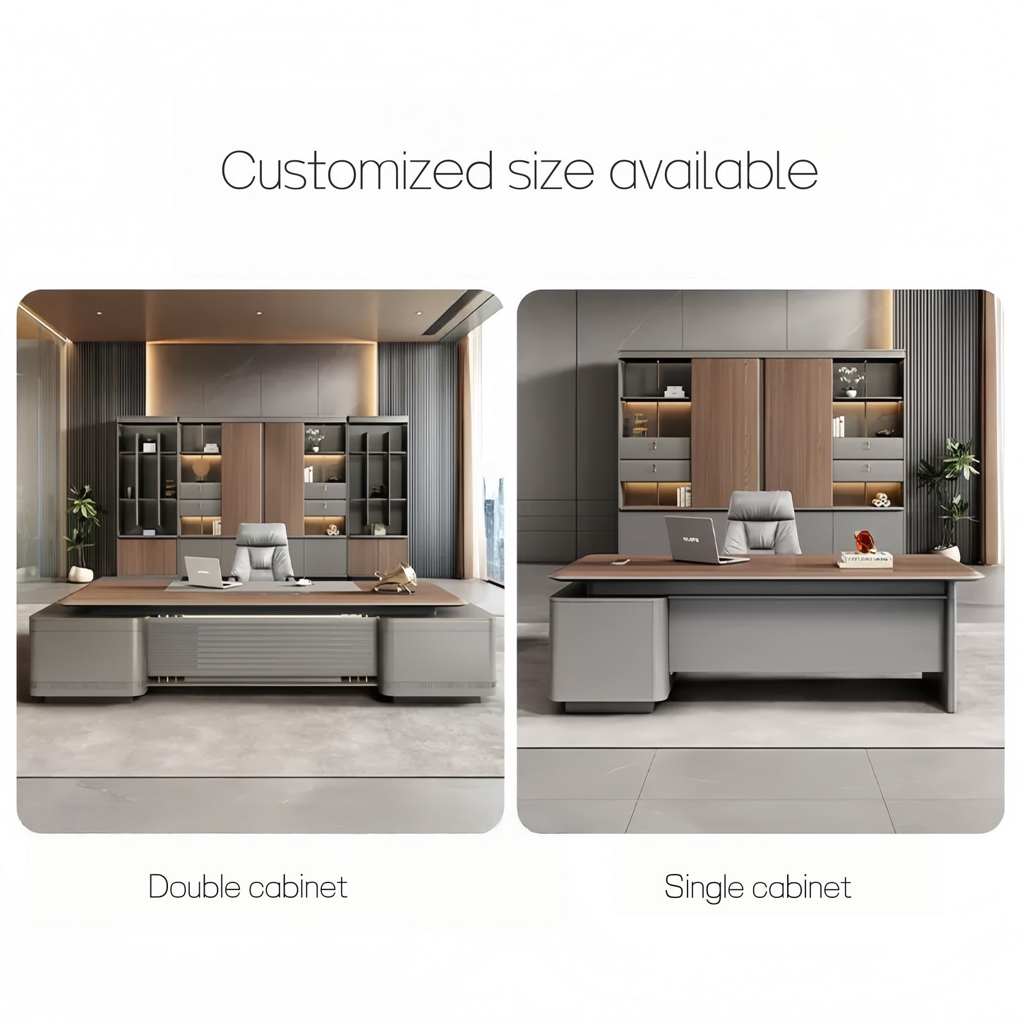 Modern Minimalist High-End Executive Desk - Office Desk for CEO, President & Chairman-HZB203