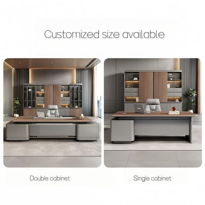 Modern Minimalist High-End Executive Desk - Office Desk for CEO, President & Chairman-HZB203