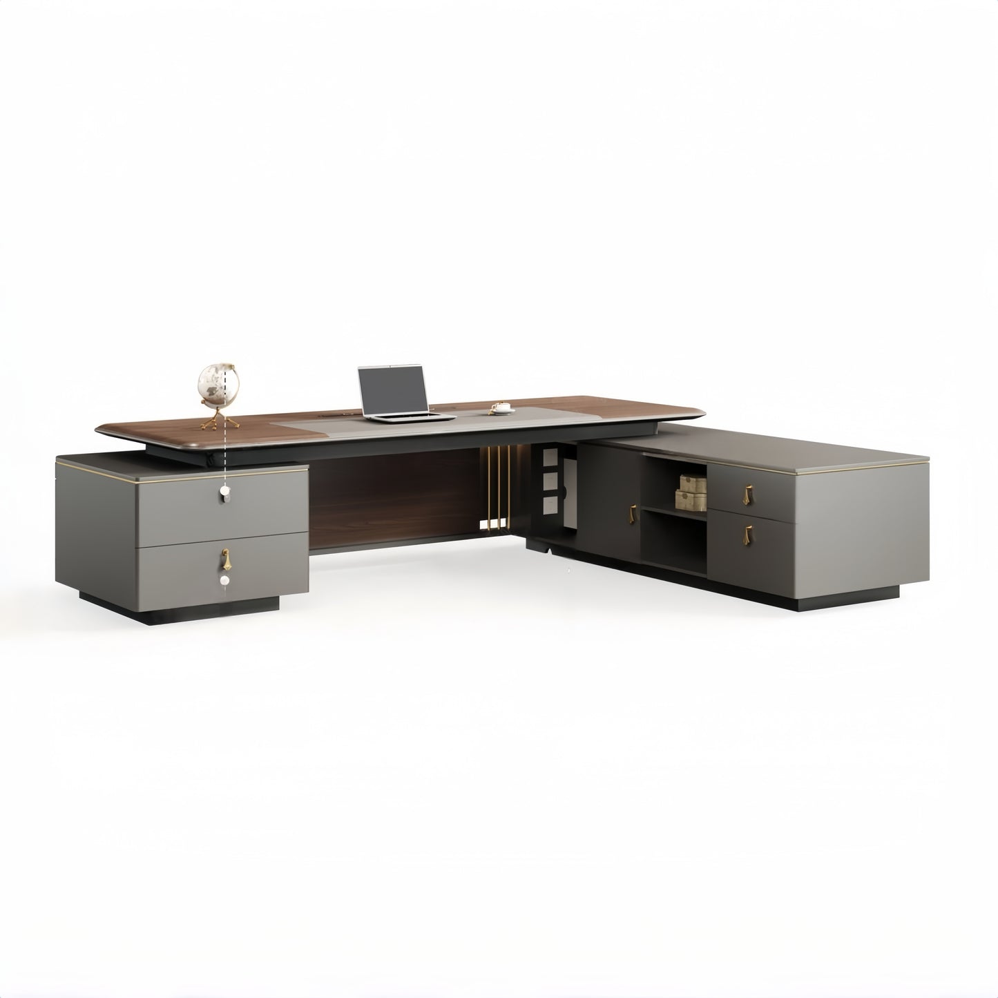 Modern Minimalist High-End Executive Desk - Office Desk for CEO, President & Chairman-HZB203