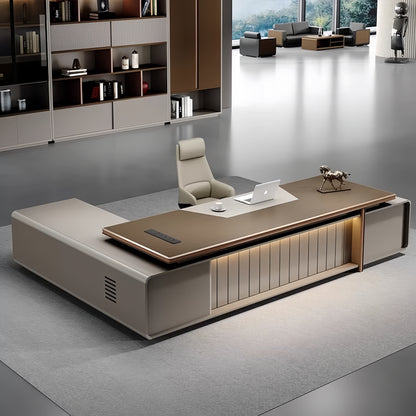 Modern Minimalist High-End Executive Desk - Office Desk for CEO, President & Chairman-HZB205