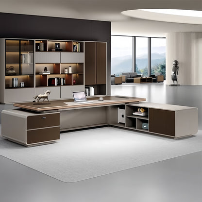 Modern Minimalist High-End Executive Desk - Office Desk for CEO, President & Chairman-HZB205
