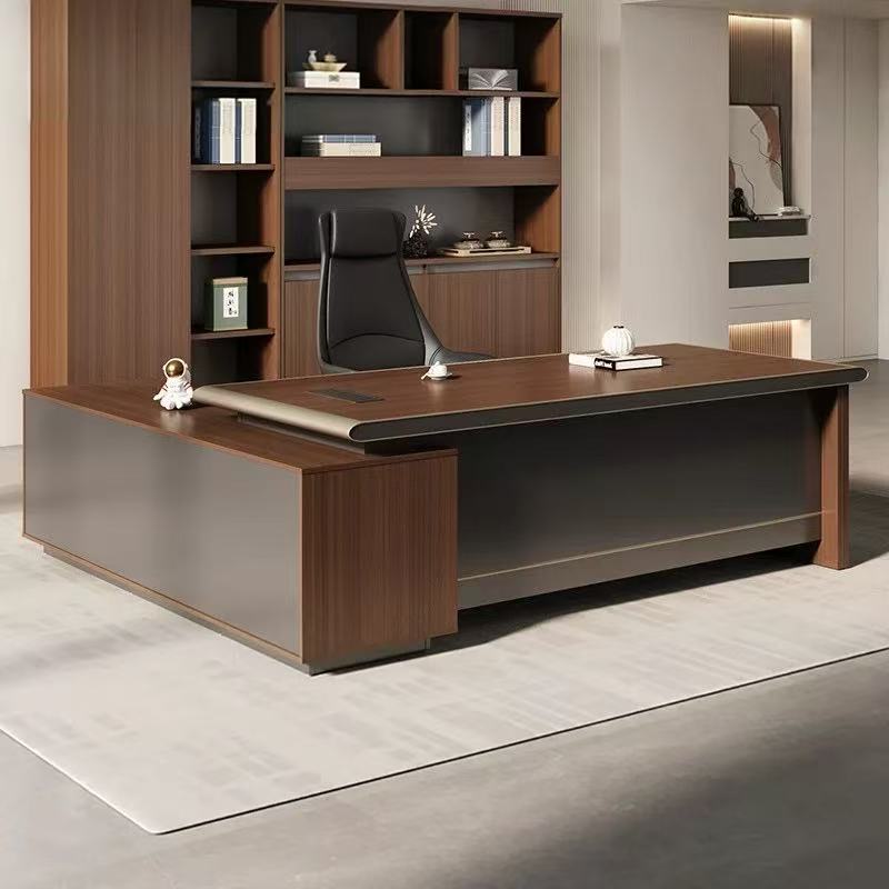 Large Modern Minimalist Executive Desk - High-End Office Desk for Chairman & President, Solid Wood Desig-HZB206