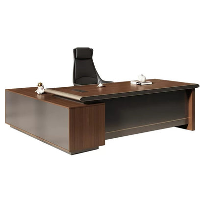 Large Modern Minimalist Executive Desk - High-End Office Desk for Chairman & President, Solid Wood Desig-HZB206