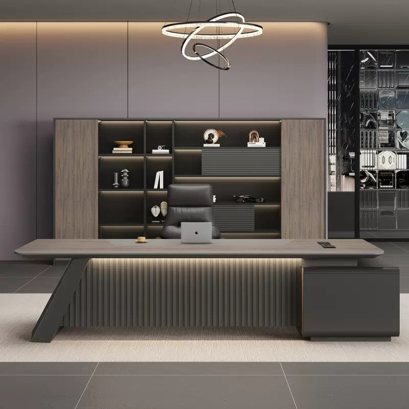 Modern Minimalist High-End Executive Desk - Office Desk for CEO, President & Chairman-HZB207