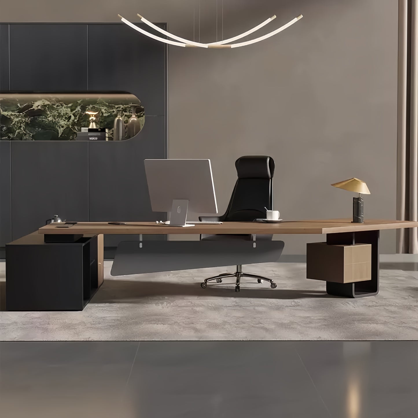 Modern Minimalist High-End Executive Desk - Office Desk for CEO, President & Chairman-HZB208
