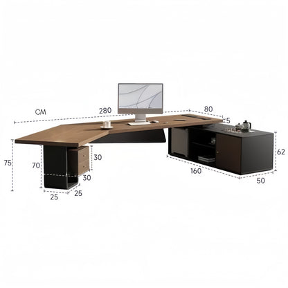 Modern Minimalist High-End Executive Desk - Office Desk for CEO, President & Chairman-HZB208