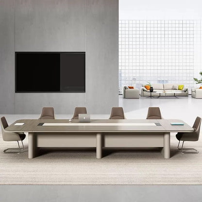 Modern Minimalist Office Conference Table - Large Meeting & Training Desk for Office Boardroom-HUB202