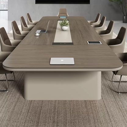 Modern Minimalist Office Conference Table - Large Meeting & Training Desk for Office Boardroom-HUB202
