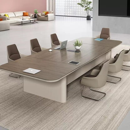 Modern Minimalist Office Conference Table - Large Meeting & Training Desk for Office Boardroom-HUB202