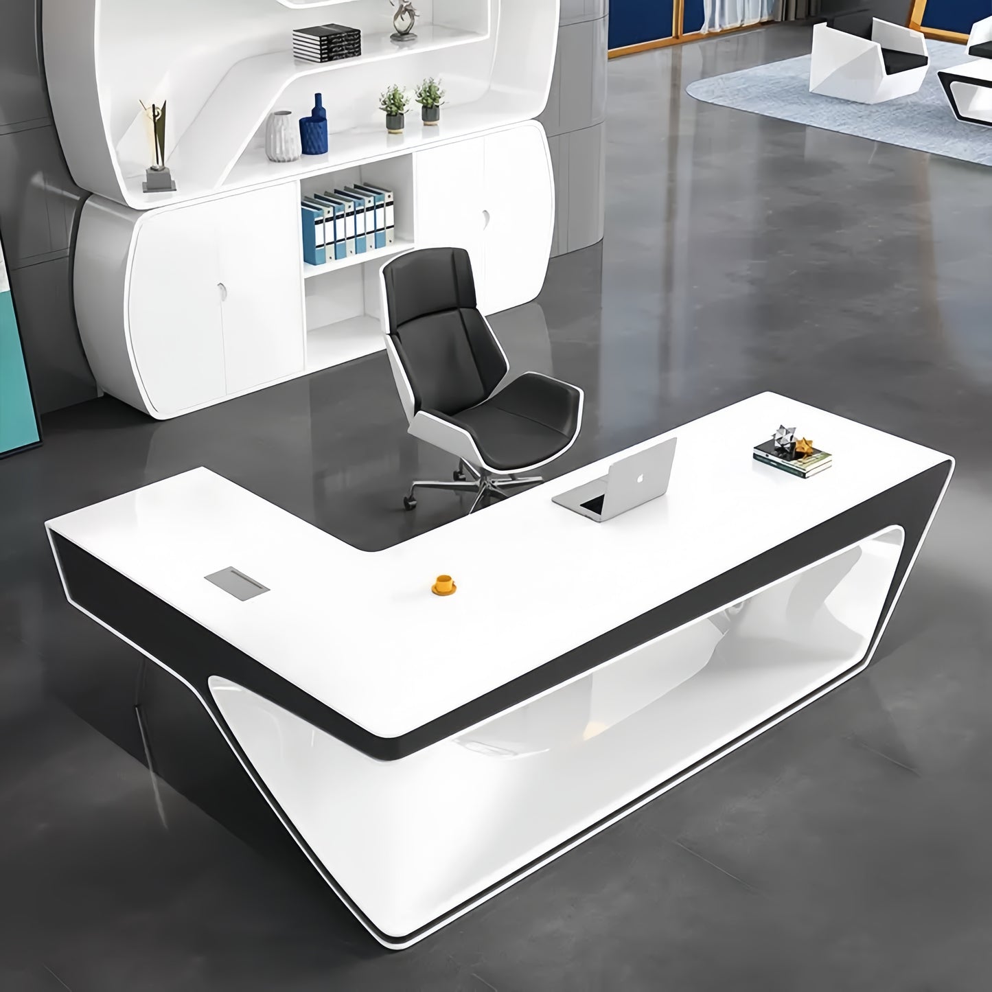 Modern Minimalist High-End Executive Desk - Office Desk for CEO, President & Chairman-HZB209