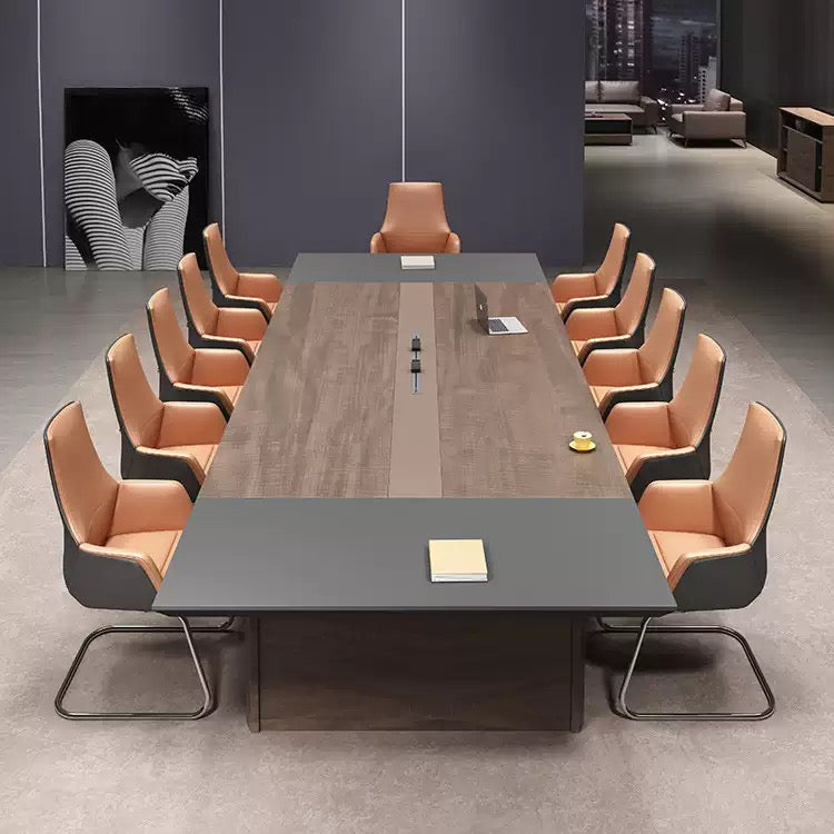 Modern Minimalist Office Conference Table - Large Meeting & Training Desk for Office Boardroom-HUB203