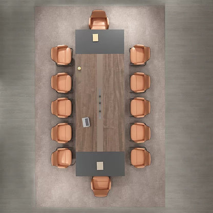 Modern Minimalist Office Conference Table - Large Meeting & Training Desk for Office Boardroom-HUB203