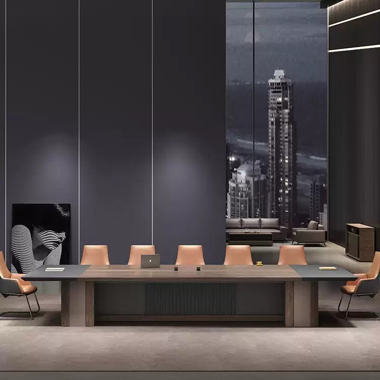 Modern Minimalist Office Conference Table - Large Meeting & Training Desk for Office Boardroom-HUB203