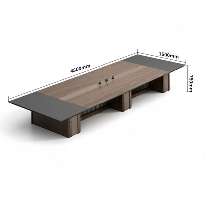 Modern Minimalist Office Conference Table - Large Meeting & Training Desk for Office Boardroom-HUB203