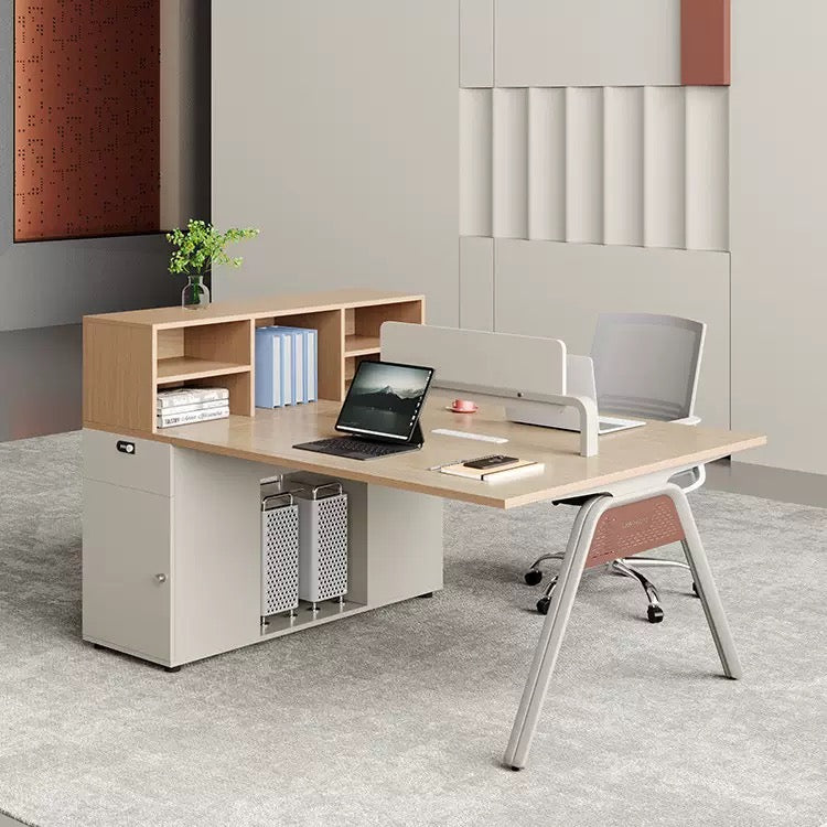 Office Employee Desk - Workstation Desk for Staff, Multiple Seating Office Furniture Set-HYB602