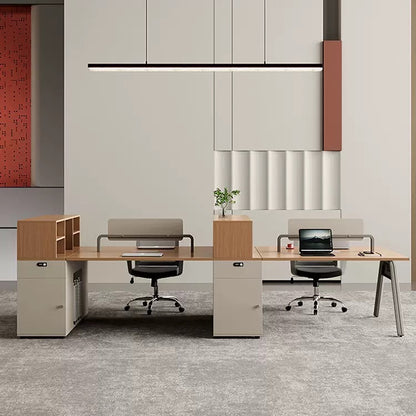 Office Employee Desk - Workstation Desk for Staff, Multiple Seating Office Furniture Set-HYB602