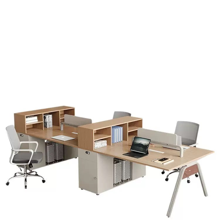 Office Employee Desk - Workstation Desk for Staff, Multiple Seating Office Furniture Set-HYB602