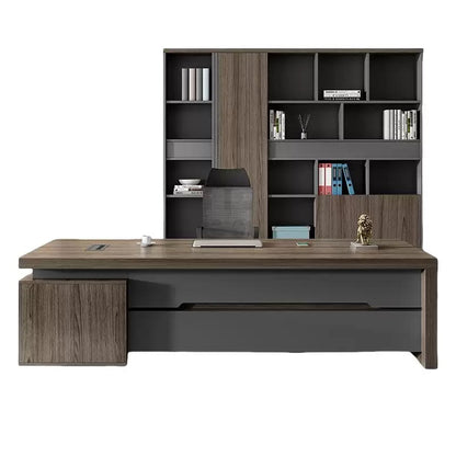 HZB210-Modern Minimalist High-End Executive Desk - Office Desk for CEO, President & Chairman-HZB210