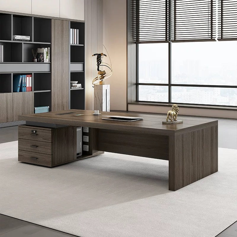 HZB210-Modern Minimalist High-End Executive Desk - Office Desk for CEO, President & Chairman-HZB210