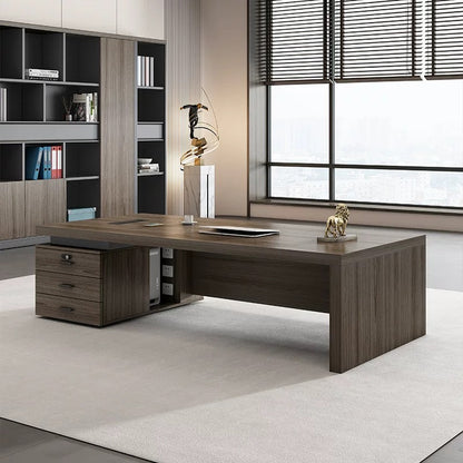 HZB210-Modern Minimalist High-End Executive Desk - Office Desk for CEO, President & Chairman-HZB210