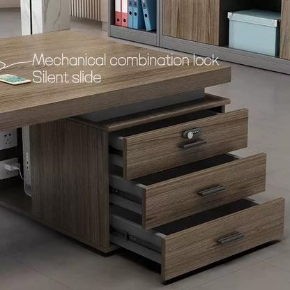 HZB210-Modern Minimalist High-End Executive Desk - Office Desk for CEO, President & Chairman-HZB210