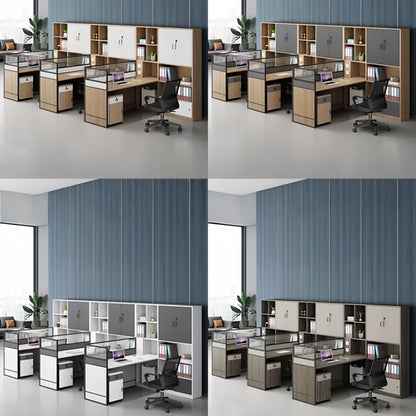 Office Employee Desk - Workstation Desk for Staff, Multiple Seating Office Furniture Set-HYB203