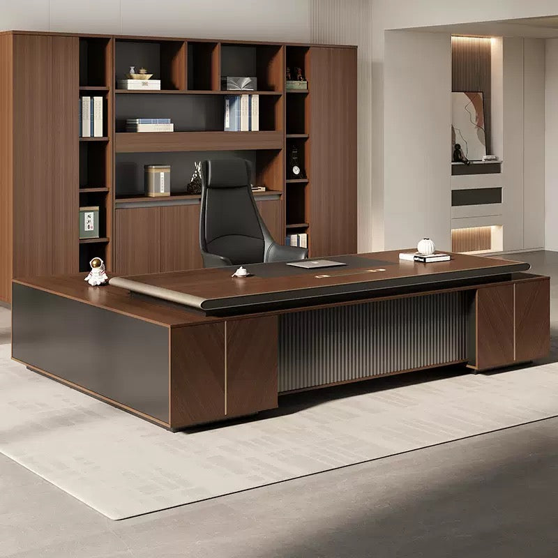 HZB211-Modern Minimalist High-End Executive Desk - Office Desk for CEO, President & Chairman