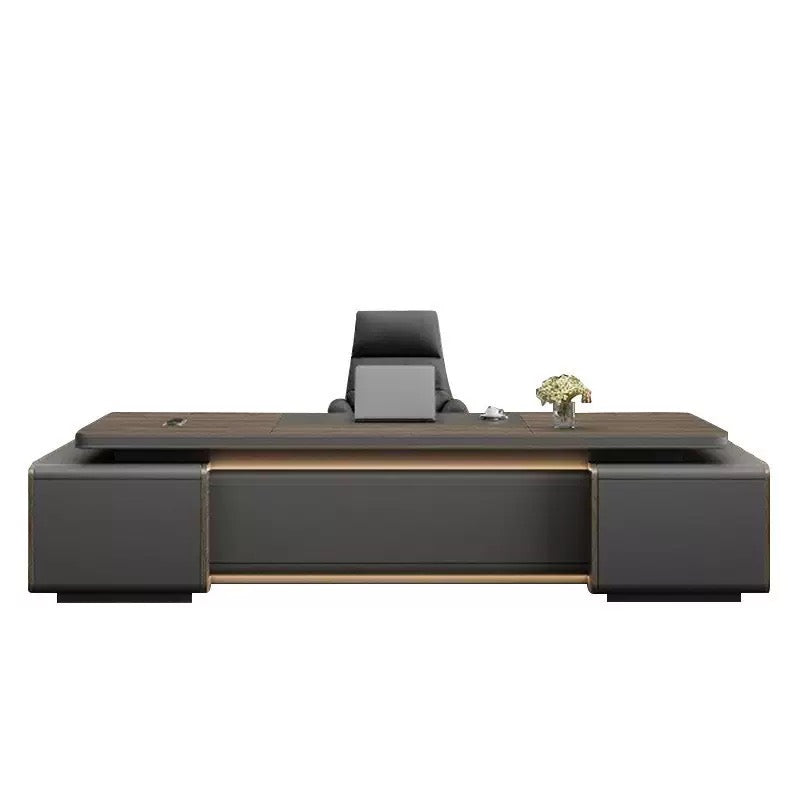 HZB212-Modern Minimalist High-End Executive Desk - Office Desk for CEO, President & Chairman-HZB212
