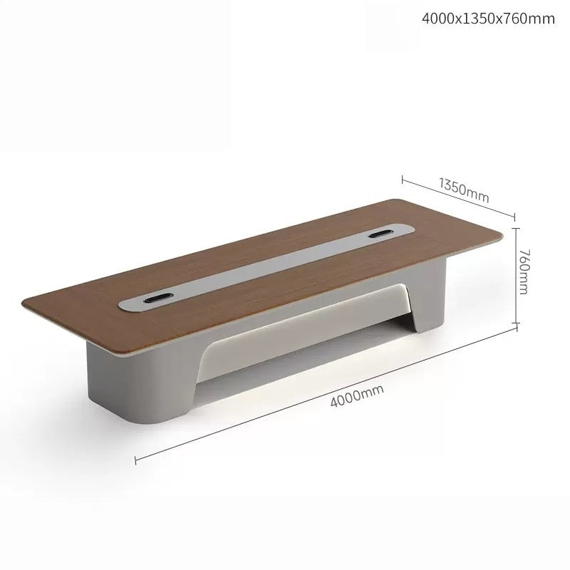 Modern Minimalist Office Conference Table - Large Meeting & Training Desk for Office Boardroom-HUB205