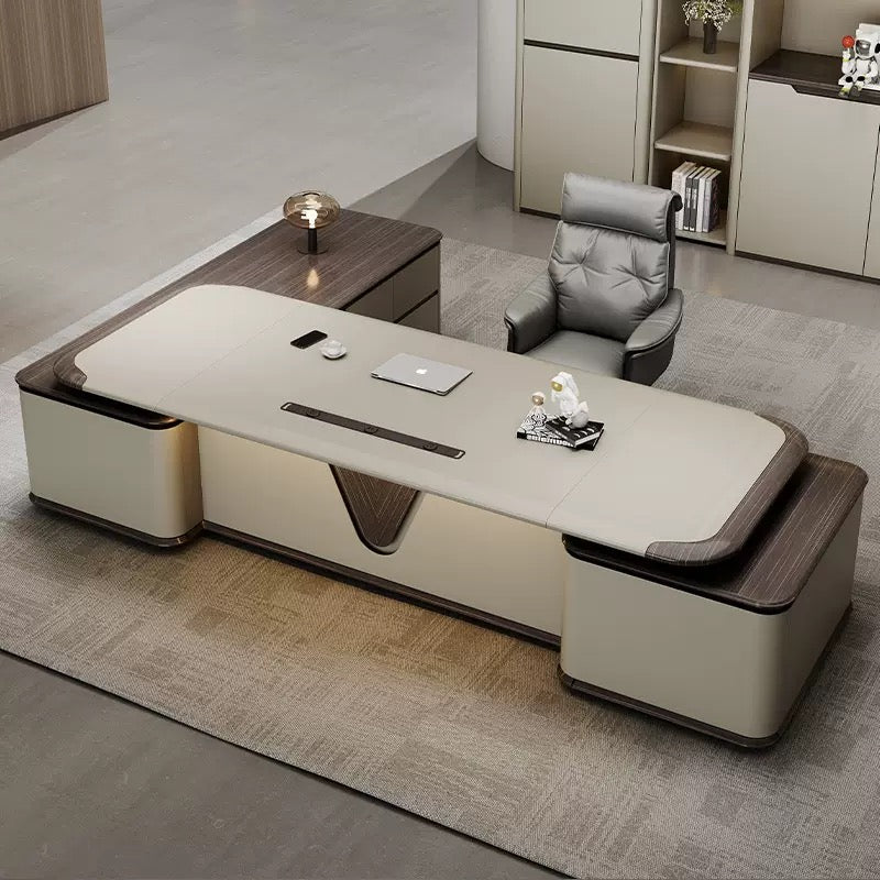 Modern Minimalist High-End Executive Desk - Office Desk for CEO, President & Chairman-HZB215-DE02