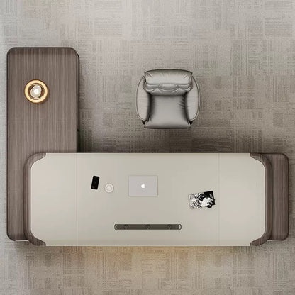 Modern Minimalist High-End Executive Desk - Office Desk for CEO, President & Chairman-HZB215-DE02