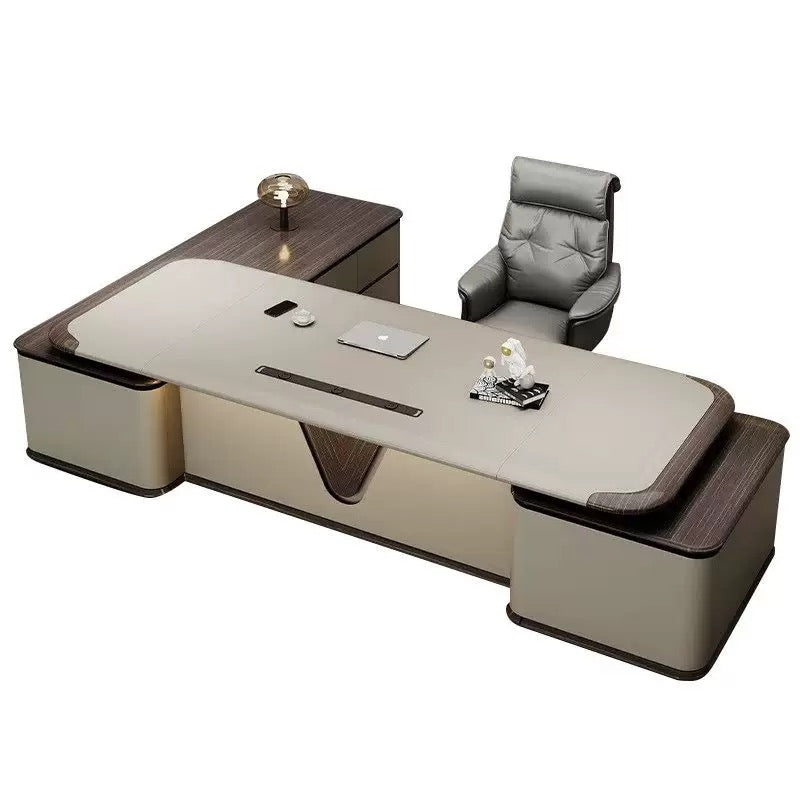 Modern Minimalist High-End Executive Desk - Office Desk for CEO, President & Chairman-HZB215-DE02