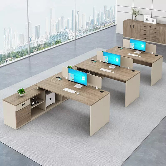 Office Employee Desk - Workstation Desk for Staff, Multiple Seating Office Furniture Set-HYB605