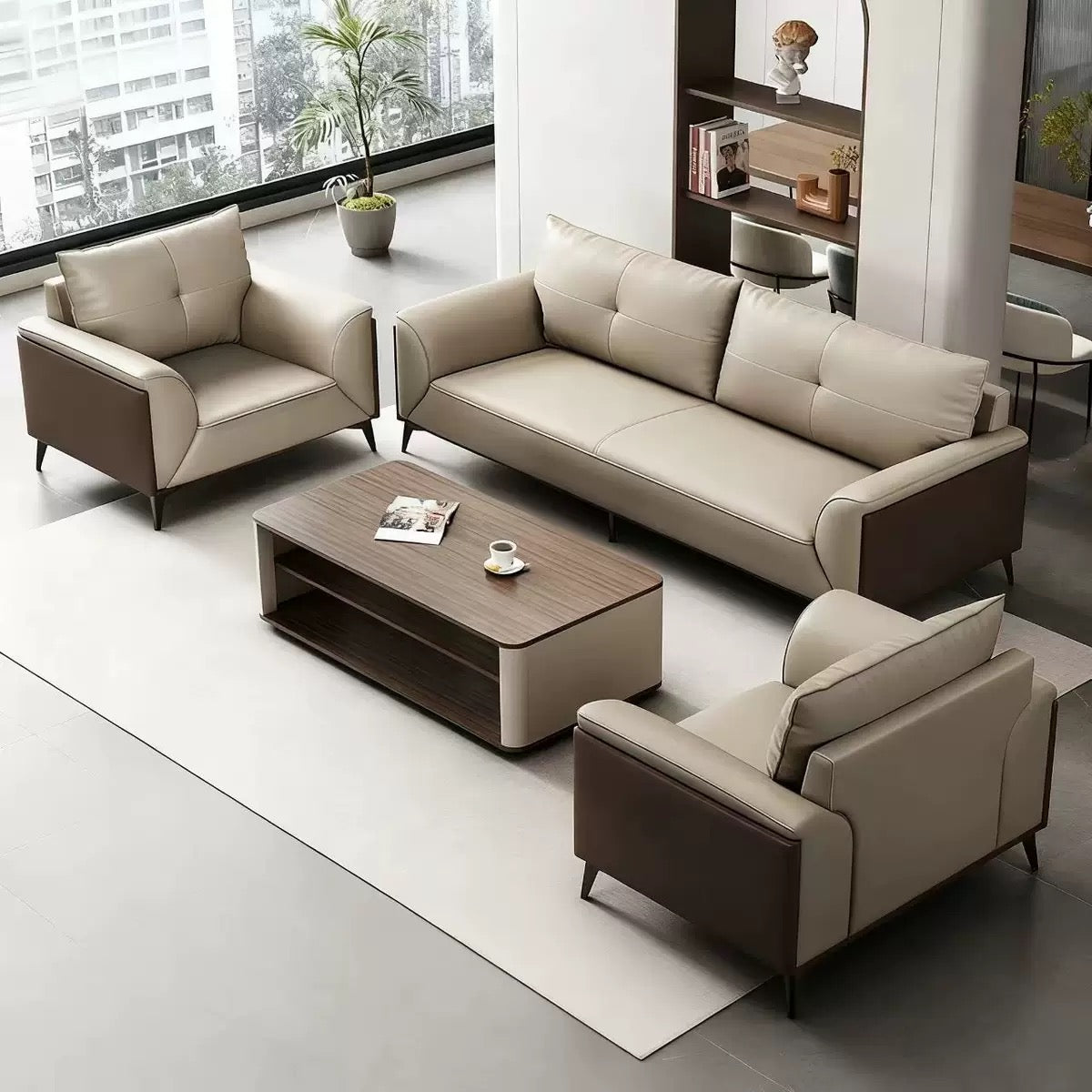 Office Sofa Set for Reception & Lounge Area - Business Guest Seating, Modern Waiting Room Furniture-HFB203